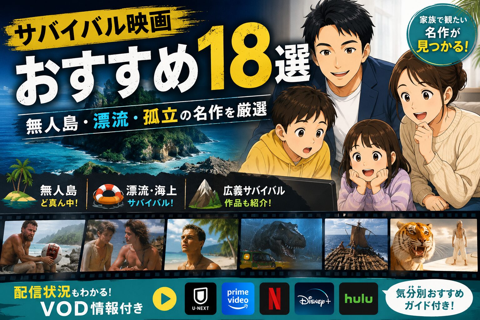 サバイバル映画おすすめ18選｜無人島・漂流・孤立の名作を厳選